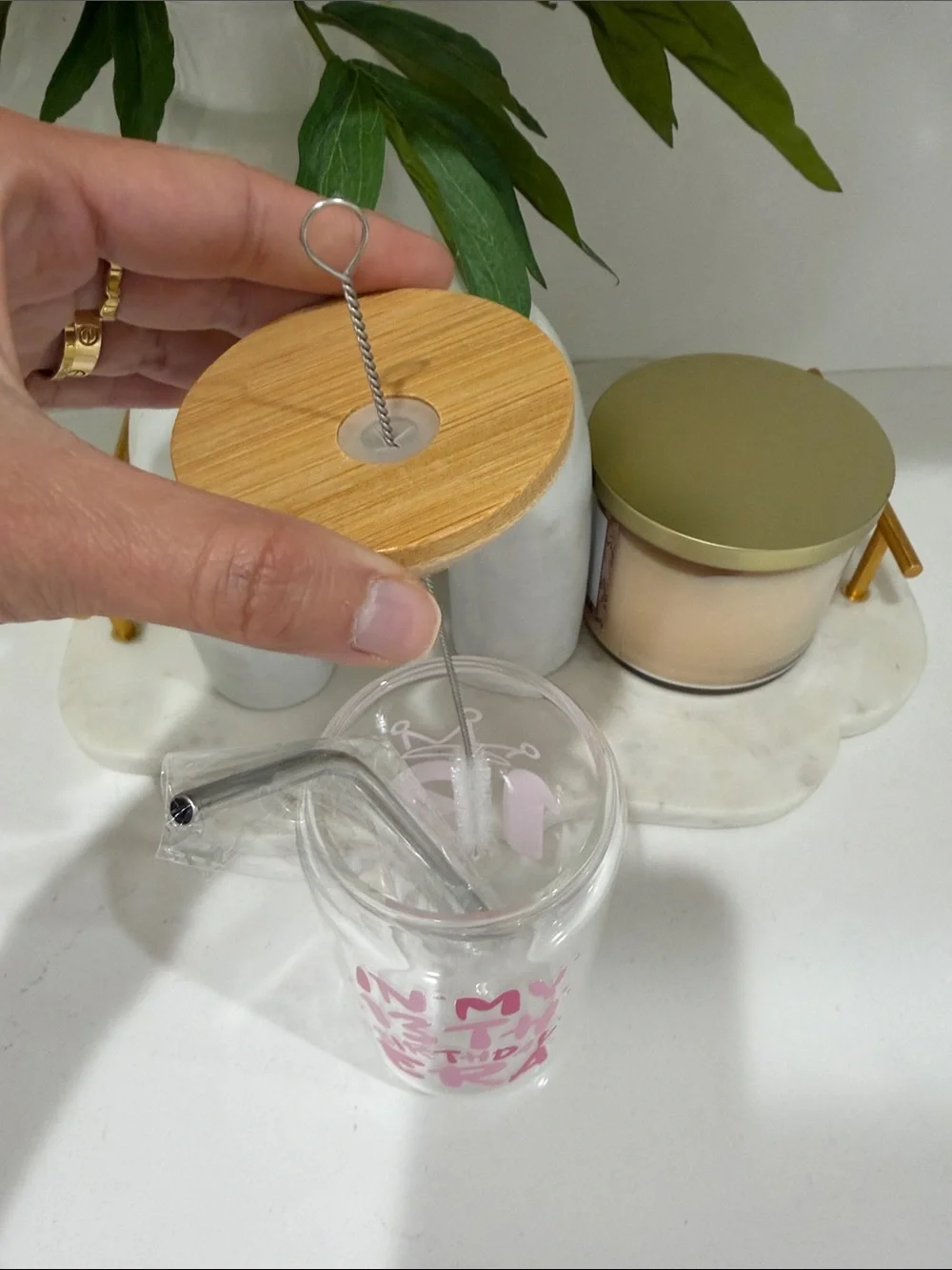 Pink '13th Birthday Era' Tumbler with Straw